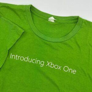 Introducing XBOX ONE T-Shirt Sz M-L Microsoft System Launch Promo Green 11.22.13